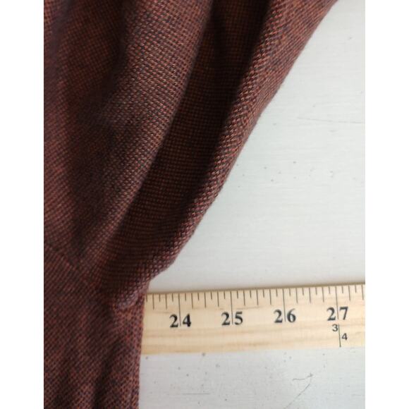 Alan Flusser 1/4 Zip Pullover Sweater Textured Knit Brown XL - Picture 4 of 7